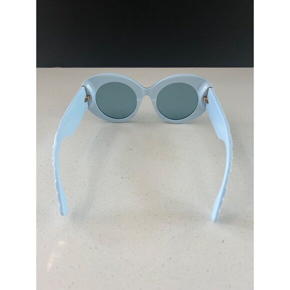 BURBERRY B 4390-F blue round statement sunglasses NEW - Picture 6 of 10